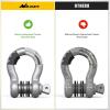 Nilight Heavy Duty Mega D-Ring Shackles(2 Pack) w/ 7/8″ Screw Pin & isolators, 68,000 lb Break Strength(17,000 lb WLL), Forged Steel Off-Road Recovery Shackles for Tow Strap & Winch Gear, White(Gray 3/4″ 2 Pack)