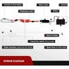 Nilight Trailer Breakaway Switch with 4FT Heavy Duty Stainless Steel Spring Coiled Electric Break Cable Wire with Pull Pin Fit for RV Vehicle Truck Towing Hitch Camper Boat(6FT w/Switch)