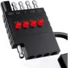 Nilight 5 Way Flat Trailer Wiring Tester Male Female Double End Wire Circuit 5 Pin Light Test with LED Indicator for Turn Signal Brake Reverse Tail Lights Trouble Shooting