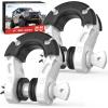 Nilight Heavy Duty Mega D-Ring Shackles(2 Pack) w/ 7/8″ Screw Pin & isolators, 68,000 lb Break Strength(17,000 lb WLL), Forged Steel Off-Road Recovery Shackles for Tow Strap & Winch Gear, White(White-31 Ton Mega)