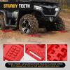 Nilight Off-Road Traction Boards with Round and Square Jack Lift Base Pair Recovery Tracks for 4X4 Jeep Truck Emergency Tire Recovery Boards with Bag-Sand Mud and Snow Tracks Orange Tire Traction Mats(Red)