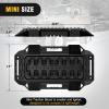 Nilight Off-Road Traction Boards with Round and Square Jack Lift Base Pair Recovery Tracks for 4X4 Jeep Truck Emergency Tire Recovery Boards with Bag-Sand Mud and Snow Tracks Orange Tire Traction Mats(Black)