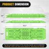 Nilight Off-Road Traction Boards with Round and Square Jack Lift Base Pair Recovery Tracks for 4X4 Jeep Truck Emergency Tire Recovery Boards with Bag-Sand Mud and Snow Tracks Orange Tire Traction Mats(Green)