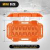 Nilight Off-Road Traction Boards with Round and Square Jack Lift Base Pair Recovery Tracks for 4X4 Jeep Truck Emergency Tire Recovery Boards with Bag-Sand Mud and Snow Tracks Orange Tire Traction Mats(Orange)