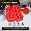 Nilight Off-Road Traction Boards with Round and Square Jack Lift Base Pair Recovery Tracks for 4X4 Jeep Truck Emergency Tire Recovery Boards with Bag-Sand Mud and Snow Tracks Orange Tire Traction Mats(Red)