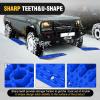 Nilight Off-Road Traction Boards with Round and Square Jack Lift Base Pair Recovery Tracks for 4X4 Jeep Truck Emergency Tire Recovery Boards with Bag-Sand Mud and Snow Tracks Orange Tire Traction Mats(Blue)