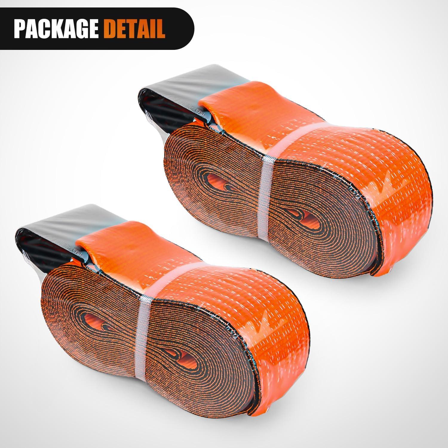 image:imageNilight 2PCS Synthetic Soft Shackle 12 x 24 amp Recovery Ring Kit 56000 LBS Shackle Breaking Strength with 46000 LBS MBS Snatch Pulley for 4x4 Truck SUV ATV UTV OffRoad Vehicle Extraction Gray4in x 30ft Truck Straps 2PCS Orange