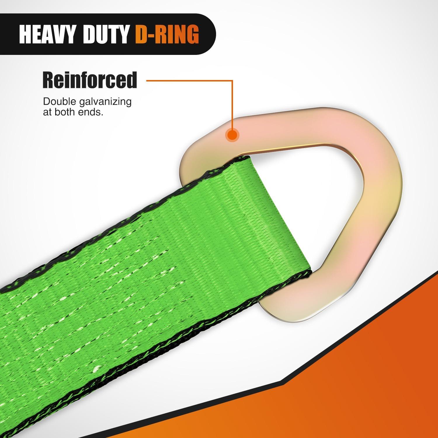 image:imageNilight 2PCS Synthetic Soft Shackle 12 x 24 amp Recovery Ring Kit 56000 LBS Shackle Breaking Strength with 46000 LBS MBS Snatch Pulley for 4x4 Truck SUV ATV UTV OffRoad Vehicle Extraction Gray2inx 38in Axle Tie Down Straps 4Pcs Green