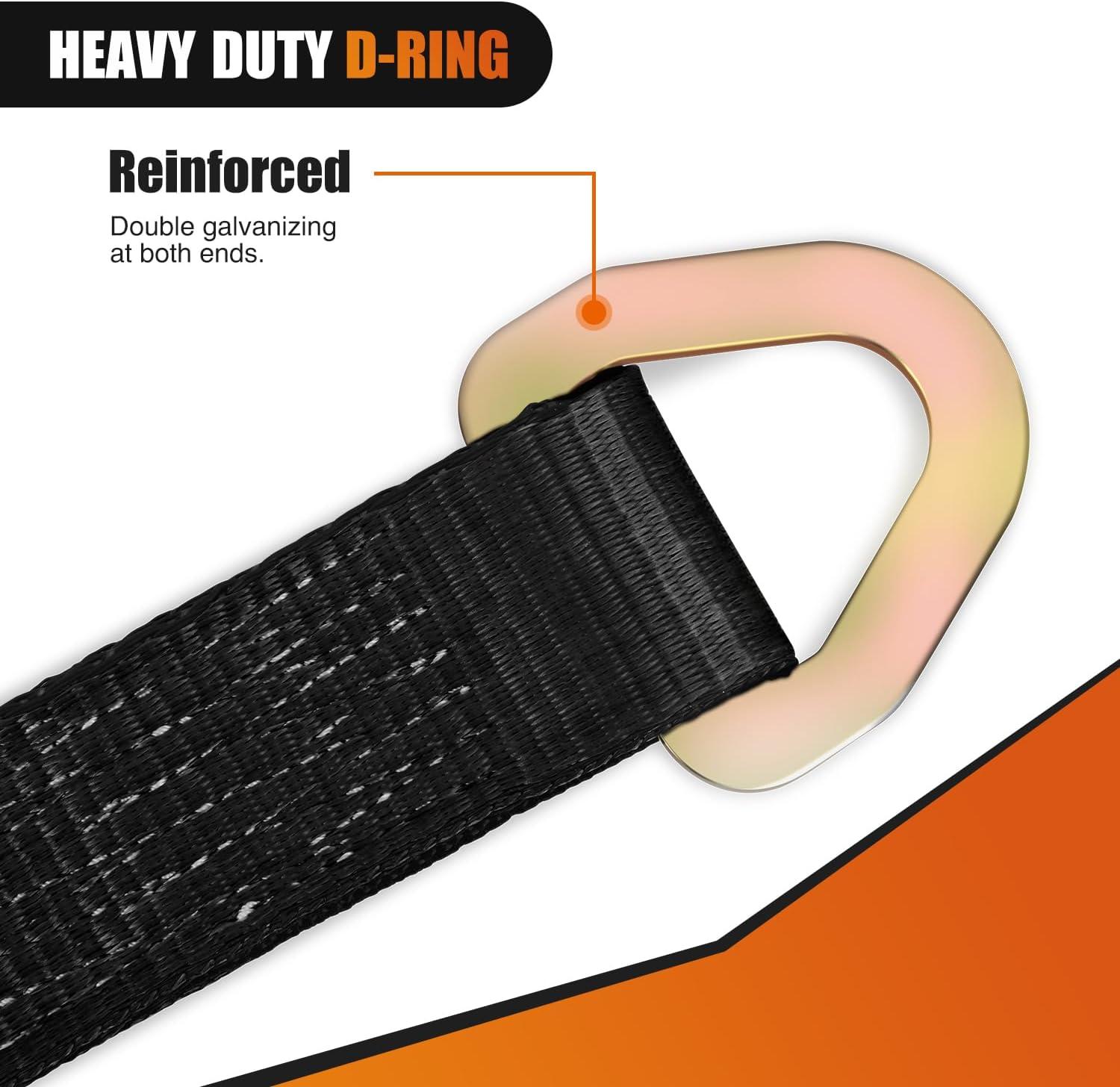 image:imageNilight 2PCS Synthetic Soft Shackle 12 x 24 amp Recovery Ring Kit 56000 LBS Shackle Breaking Strength with 46000 LBS MBS Snatch Pulley for 4x4 Truck SUV ATV UTV OffRoad Vehicle Extraction Gray2inx 38in Axle Tie Down Straps 4Pcs Black