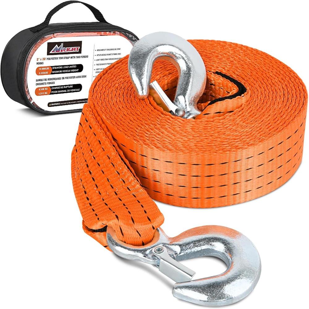 image:imageNilight 2PCS Synthetic Soft Shackle 12 x 24 amp Recovery Ring Kit 56000 LBS Shackle Breaking Strength with 46000 LBS MBS Snatch Pulley for 4x4 Truck SUV ATV UTV OffRoad Vehicle Extraction Gray2in x 20ft Strap wHooks