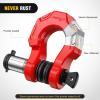 Nilight 2 Pack 3/4″ D-Ring Separate Shackle with 7/8″ Lock Pin 45,000 lbs Break Strength, Off Road Recovery Shackle with Isolators Washers for Use with Tow Strap, Winch, Truck Vehicle (Red)