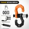 Nilight 2 Pack 3/4″ D-Ring Separate Shackle with 7/8″ Lock Pin 45,000 lbs Break Strength, Off Road Recovery Shackle with Isolators Washers for Use with Tow Strap, Winch, Truck Vehicle (Black&Orange)
