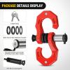 Nilight 2 Pack 3/4″ D-Ring Separate Shackle with 7/8″ Lock Pin 45,000 lbs Break Strength, Off Road Recovery Shackle with Isolators Washers for Use with Tow Strap, Winch, Truck Vehicle (Red)