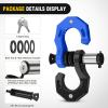 Nilight 2 Pack 3/4″ D-Ring Separate Shackle with 7/8″ Lock Pin 45,000 lbs Break Strength, Off Road Recovery Shackle with Isolators Washers for Use with Tow Strap, Winch, Truck Vehicle (Black&Blue)