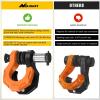 Nilight 2 Pack 3/4″ D-Ring Separate Shackle with 7/8″ Lock Pin 45,000 lbs Break Strength, Off Road Recovery Shackle with Isolators Washers for Use with Tow Strap, Winch, Truck Vehicle (Black&Orange)
