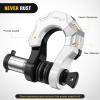 Nilight 2 Pack 3/4″ D-Ring Separate Shackle with 7/8″ Lock Pin 45,000 lbs Break Strength, Off Road Recovery Shackle with Isolators Washers for Use with Tow Strap, Winch, Truck Vehicle (Black&White)
