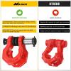 Nilight 2 Pack 3/4″ D-Ring Separate Shackle with 7/8″ Lock Pin 45,000 lbs Break Strength, Off Road Recovery Shackle with Isolators Washers for Use with Tow Strap, Winch, Truck Vehicle (Red)