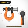 Nilight 2 Pack 3/4″ D-Ring Separate Shackle with 7/8″ Lock Pin 45,000 lbs Break Strength, Off Road Recovery Shackle with Isolators Washers for Use with Tow Strap, Winch, Truck Vehicle (Black&Orange)