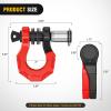 Nilight 2 Pack 3/4″ D-Ring Separate Shackle with 7/8″ Lock Pin 45,000 lbs Break Strength, Off Road Recovery Shackle with Isolators Washers for Use with Tow Strap, Winch, Truck Vehicle (Black&Red)