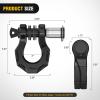 Nilight 2 Pack 3/4″ D-Ring Separate Shackle with 7/8″ Lock Pin 45,000 lbs Break Strength, Off Road Recovery Shackle with Isolators Washers for Use with Tow Strap, Winch, Truck Vehicle (Black)