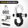 Nilight 2 Pack 3/4″ D-Ring Separate Shackle with 7/8″ Lock Pin 45,000 lbs Break Strength, Off Road Recovery Shackle with Isolators Washers for Use with Tow Strap, Winch, Truck Vehicle (Black&White)