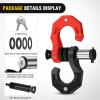 Nilight 2 Pack 3/4″ D-Ring Separate Shackle with 7/8″ Lock Pin 45,000 lbs Break Strength, Off Road Recovery Shackle with Isolators Washers for Use with Tow Strap, Winch, Truck Vehicle (Black&Red)