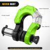 Nilight 2 Pack 3/4″ D-Ring Separate Shackle with 7/8″ Lock Pin 45,000 lbs Break Strength, Off Road Recovery Shackle with Isolators Washers for Use with Tow Strap, Winch, Truck Vehicle (Black&Green)