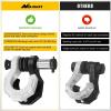 Nilight 2 Pack 3/4″ D-Ring Separate Shackle with 7/8″ Lock Pin 45,000 lbs Break Strength, Off Road Recovery Shackle with Isolators Washers for Use with Tow Strap, Winch, Truck Vehicle (Black&White)