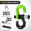 Nilight 2 Pack 3/4″ D-Ring Separate Shackle with 7/8″ Lock Pin 45,000 lbs Break Strength, Off Road Recovery Shackle with Isolators Washers for Use with Tow Strap, Winch, Truck Vehicle (Black&Green)
