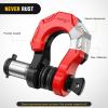 Nilight 2 Pack 3/4″ D-Ring Separate Shackle with 7/8″ Lock Pin 45,000 lbs Break Strength, Off Road Recovery Shackle with Isolators Washers for Use with Tow Strap, Winch, Truck Vehicle (Black&Red)
