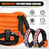 Nilight 2PCS Synthetic Soft Shackle 1/2″ x 24″ & Recovery Ring Kit – 56,000 LBS Shackle Breaking Strength with 46,000 LBS MBS Snatch Pulley for 4×4 Truck SUV ATV UTV Off-Road Vehicle Extraction (Gray)(1in x 20ft Rope+2 Pcs Soft Shackle)