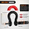 Nilight 2PCS Synthetic Soft Shackle 1/2″ x 24″ & Recovery Ring Kit – 56,000 LBS Shackle Breaking Strength with 46,000 LBS MBS Snatch Pulley for 4×4 Truck SUV ATV UTV Off-Road Vehicle Extraction (Gray)(1in x 30ft Rope+2Pcs Anti-Theft D-Ring Shackles)
