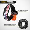 Nilight 2PCS Synthetic Soft Shackle 1/2″ x 24″ & Recovery Ring Kit – 56,000 LBS Shackle Breaking Strength with 46,000 LBS MBS Snatch Pulley for 4×4 Truck SUV ATV UTV Off-Road Vehicle Extraction (Gray)(1Pc Shackles Orange + Snatch Ring)