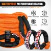 Nilight 2PCS Synthetic Soft Shackle 1/2″ x 24″ & Recovery Ring Kit – 56,000 LBS Shackle Breaking Strength with 46,000 LBS MBS Snatch Pulley for 4×4 Truck SUV ATV UTV Off-Road Vehicle Extraction (Gray)(1/8inx30ft Rope+ 2 Pcs Soft Shackle)