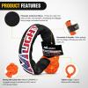 Nilight 2PCS Synthetic Soft Shackle 1/2″ x 24″ & Recovery Ring Kit – 56,000 LBS Shackle Breaking Strength with 46,000 LBS MBS Snatch Pulley for 4×4 Truck SUV ATV UTV Off-Road Vehicle Extraction (Gray)(2Pcs Soft Shackles Orange)