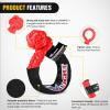 Nilight 2PCS Synthetic Soft Shackle 1/2″ x 24″ & Recovery Ring Kit – 56,000 LBS Shackle Breaking Strength with 46,000 LBS MBS Snatch Pulley for 4×4 Truck SUV ATV UTV Off-Road Vehicle Extraction (Gray)(1Pc Shackles + Snatch Ring Red)