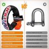 Nilight 2PCS Synthetic Soft Shackle 1/2″ x 24″ & Recovery Ring Kit – 56,000 LBS Shackle Breaking Strength with 46,000 LBS MBS Snatch Pulley for 4×4 Truck SUV ATV UTV Off-Road Vehicle Extraction (Gray)(2Pcs Soft Shackles Orange)