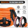 Nilight 2PCS Synthetic Soft Shackle 1/2″ x 24″ & Recovery Ring Kit – 56,000 LBS Shackle Breaking Strength with 46,000 LBS MBS Snatch Pulley for 4×4 Truck SUV ATV UTV Off-Road Vehicle Extraction (Gray)(1in x 30ft Rope+2Pcs Shackles)