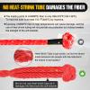 Nilight 2PCS Synthetic Soft Shackle 1/2″ x 24″ & Recovery Ring Kit – 56,000 LBS Shackle Breaking Strength with 46,000 LBS MBS Snatch Pulley for 4×4 Truck SUV ATV UTV Off-Road Vehicle Extraction (Gray)(2Pcs Soft Shackles Red)