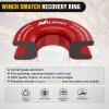 Nilight 2PCS Synthetic Soft Shackle 1/2″ x 24″ & Recovery Ring Kit – 56,000 LBS Shackle Breaking Strength with 46,000 LBS MBS Snatch Pulley for 4×4 Truck SUV ATV UTV Off-Road Vehicle Extraction (Gray)(2Pc Shackles Red + Snatch Ring Red)
