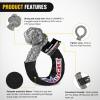 Nilight 2PCS Synthetic Soft Shackle 1/2″ x 24″ & Recovery Ring Kit – 56,000 LBS Shackle Breaking Strength with 46,000 LBS MBS Snatch Pulley for 4×4 Truck SUV ATV UTV Off-Road Vehicle Extraction (Gray)(2Pcs Soft Shackles Grey)