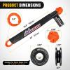 Nilight 2PCS Synthetic Soft Shackle 1/2″ x 24″ & Recovery Ring Kit – 56,000 LBS Shackle Breaking Strength with 46,000 LBS MBS Snatch Pulley for 4×4 Truck SUV ATV UTV Off-Road Vehicle Extraction (Gray)(2Pc Shackles Orange + Snatch Ring Black)