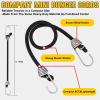 Nilight 2PCS Synthetic Soft Shackle 1/2″ x 24″ & Recovery Ring Kit – 56,000 LBS Shackle Breaking Strength with 46,000 LBS MBS Snatch Pulley for 4×4 Truck SUV ATV UTV Off-Road Vehicle Extraction (Gray)(Bungee Cord Assortment)
