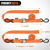 Nilight 2PCS Synthetic Soft Shackle 1/2″ x 24″ & Recovery Ring Kit – 56,000 LBS Shackle Breaking Strength with 46,000 LBS MBS Snatch Pulley for 4×4 Truck SUV ATV UTV Off-Road Vehicle Extraction (Gray)(1.5in x 8ft Motorcycle Tie Down Straps)