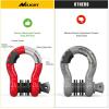 Nilight 3/4 inch D Ring Shackle 2 Pack 19T (41,887 lbs) Break Strength 4.75T WLL Heavy Duty Towing Hook with Anti-Theft System Anti-Rattle Isolators for Truck Jeep SUV ATV UTV Recovery Black(Red 3/4″ w/Anti-Theft Shackle)