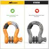 Nilight 3/4 inch D Ring Shackle 2 Pack 19T (41,887 lbs) Break Strength 4.75T WLL Heavy Duty Towing Hook with Anti-Theft System Anti-Rattle Isolators for Truck Jeep SUV ATV UTV Recovery Black(Cyber Orange 3/4″ 2 Pack)