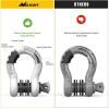 Nilight 3/4 inch D Ring Shackle 2 Pack 19T (41,887 lbs) Break Strength 4.75T WLL Heavy Duty Towing Hook with Anti-Theft System Anti-Rattle Isolators for Truck Jeep SUV ATV UTV Recovery Black(White 3/4″ w/Anti-Theft Shackle)