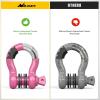 Nilight 3/4 inch D Ring Shackle 2 Pack 19T (41,887 lbs) Break Strength 4.75T WLL Heavy Duty Towing Hook with Anti-Theft System Anti-Rattle Isolators for Truck Jeep SUV ATV UTV Recovery Black(Pink 3/4″ 2 Pack)