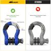 Nilight 3/4 inch D Ring Shackle 2 Pack 19T (41,887 lbs) Break Strength 4.75T WLL Heavy Duty Towing Hook with Anti-Theft System Anti-Rattle Isolators for Truck Jeep SUV ATV UTV Recovery Black(Blue 3/4″ w/Anti-Theft Shackle)
