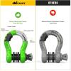 Nilight 3/4 inch D Ring Shackle 2 Pack 19T (41,887 lbs) Break Strength 4.75T WLL Heavy Duty Towing Hook with Anti-Theft System Anti-Rattle Isolators for Truck Jeep SUV ATV UTV Recovery Black(Green 3/4″ w/Anti-Theft Shackle)